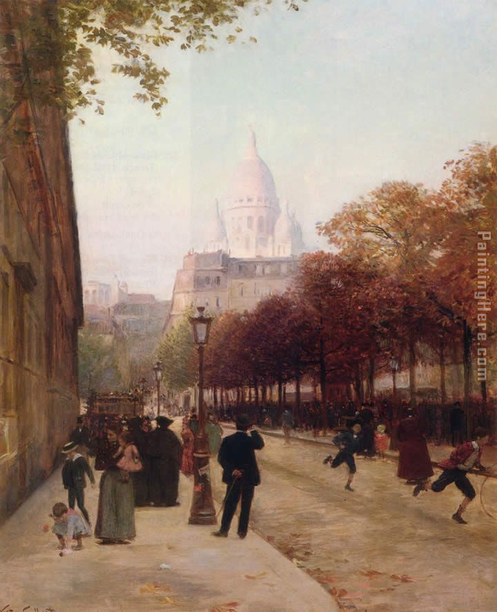 Place D'Anvers Et Le Sacre Coeur Paris painting - Victor Gabriel Gilbert Place D'Anvers Et Le Sacre Coeur Paris art painting